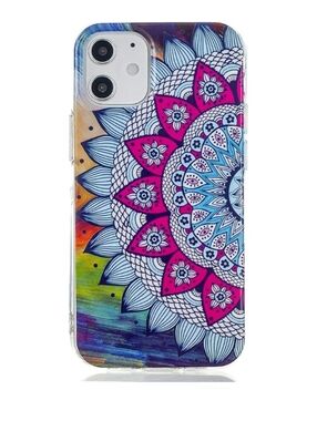 Mandala Flower Shockproof Gel TPU Phone Case - Pink & Blue